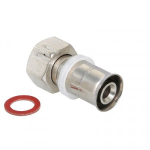 VTm.222.N.001604 Пресс-фитинг с накидной гайкой Valtec 16 мм х 1/2"