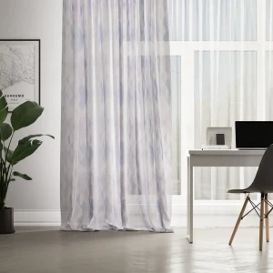 Тюль на ленте Inspire Mukkonam 250x280 см цвет серо-голубой 83562057 STLM-2130110
