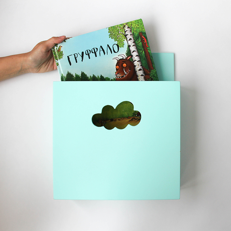 Карман для книг бирюзовый с облачком VAMVIGVAM  282240 Голубой Santreyd  - Вид №7