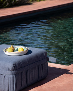 Ткань квадратный сад пуфик