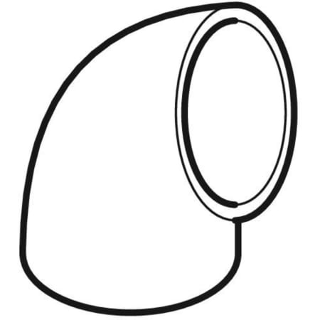 363.873.16.1 Отвод Geberit PE 90°, укороченный, без патрубка Geberit  - Вид №1