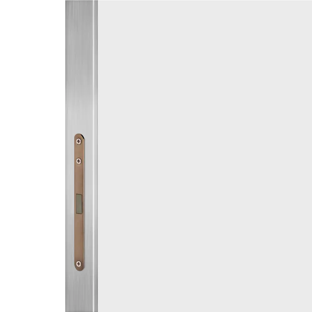 Дверь межкомнатная глухая с замком комплекте Invisible 70x210 см левая алюминиевая кромка цвет белый 89383023 STLM-2162130 VELLDORIS  - Вид №2