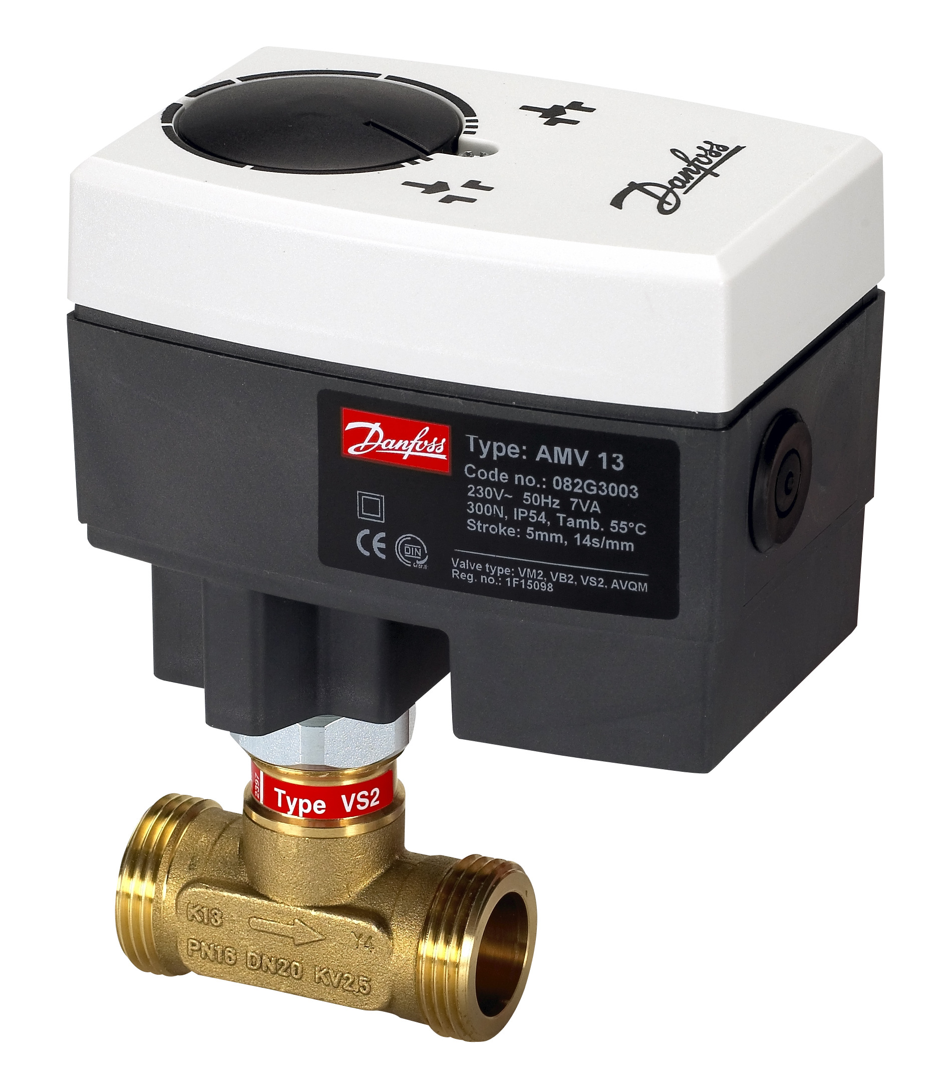 Danfoss Редукторные электроприводы с трехпозиционным управлением Электропривод импульсный AMV13 230B 082G3003  - Вид №18