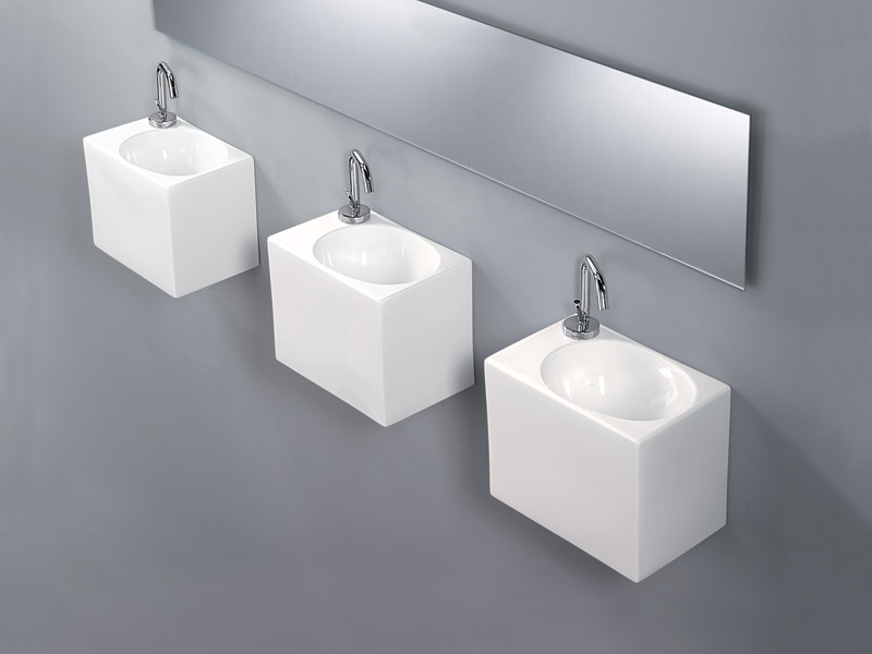 L311T0R1V1.100 Подвесная раковина прямоугольная A. e T. Italia IDEA Белый глянцевый AeT ITALIA - Вид №2