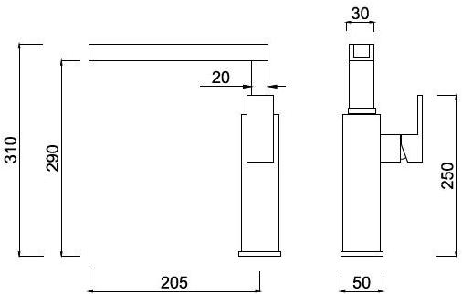 Rubinetteria Giulini Смеситель для раковины с водопадом Pablolux F9828a-b1 - Вид №1