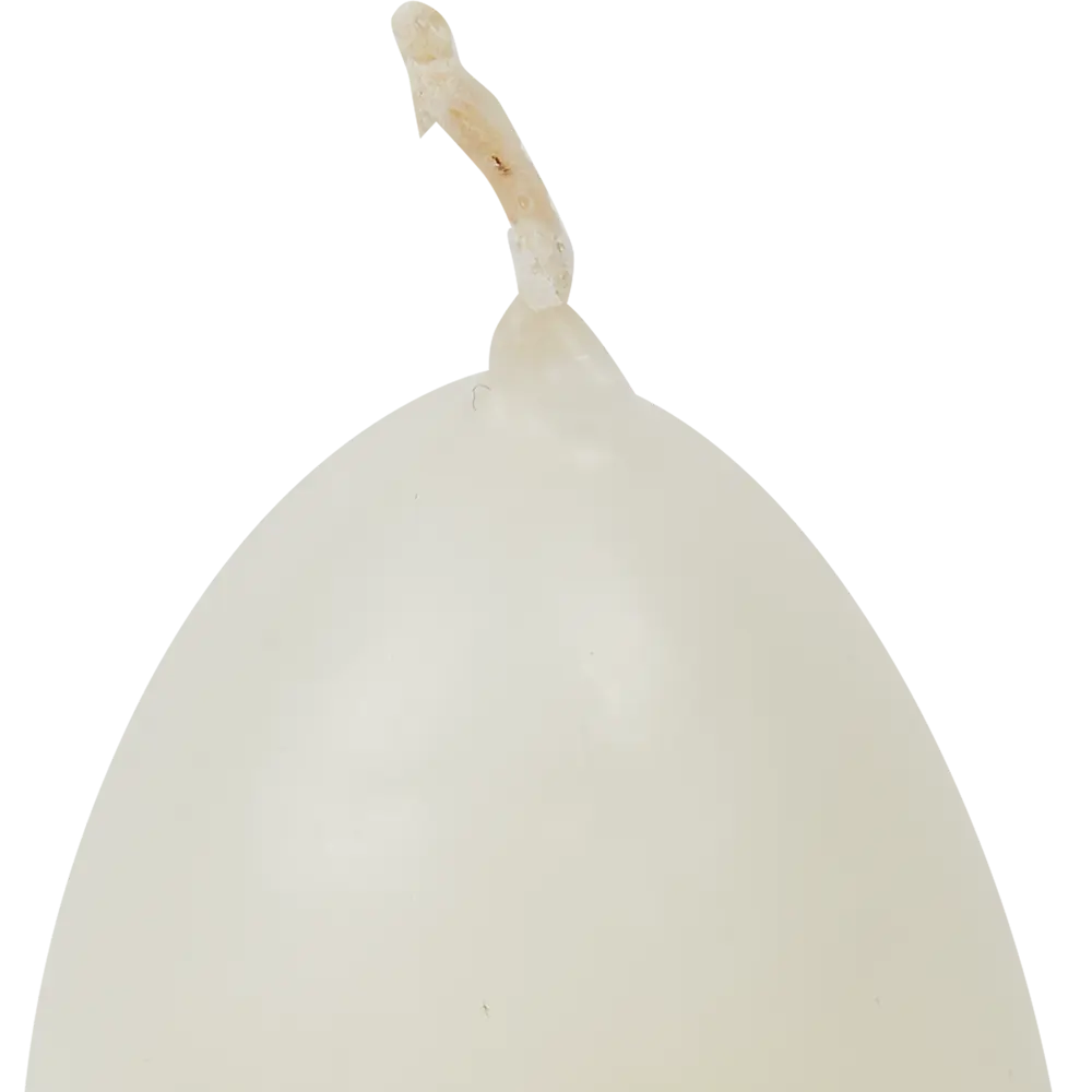 Свеча парафиновая Яйцо-3 малое с декором 2 белое 5,5 см EVIS STLM-2200328 - Вид №1