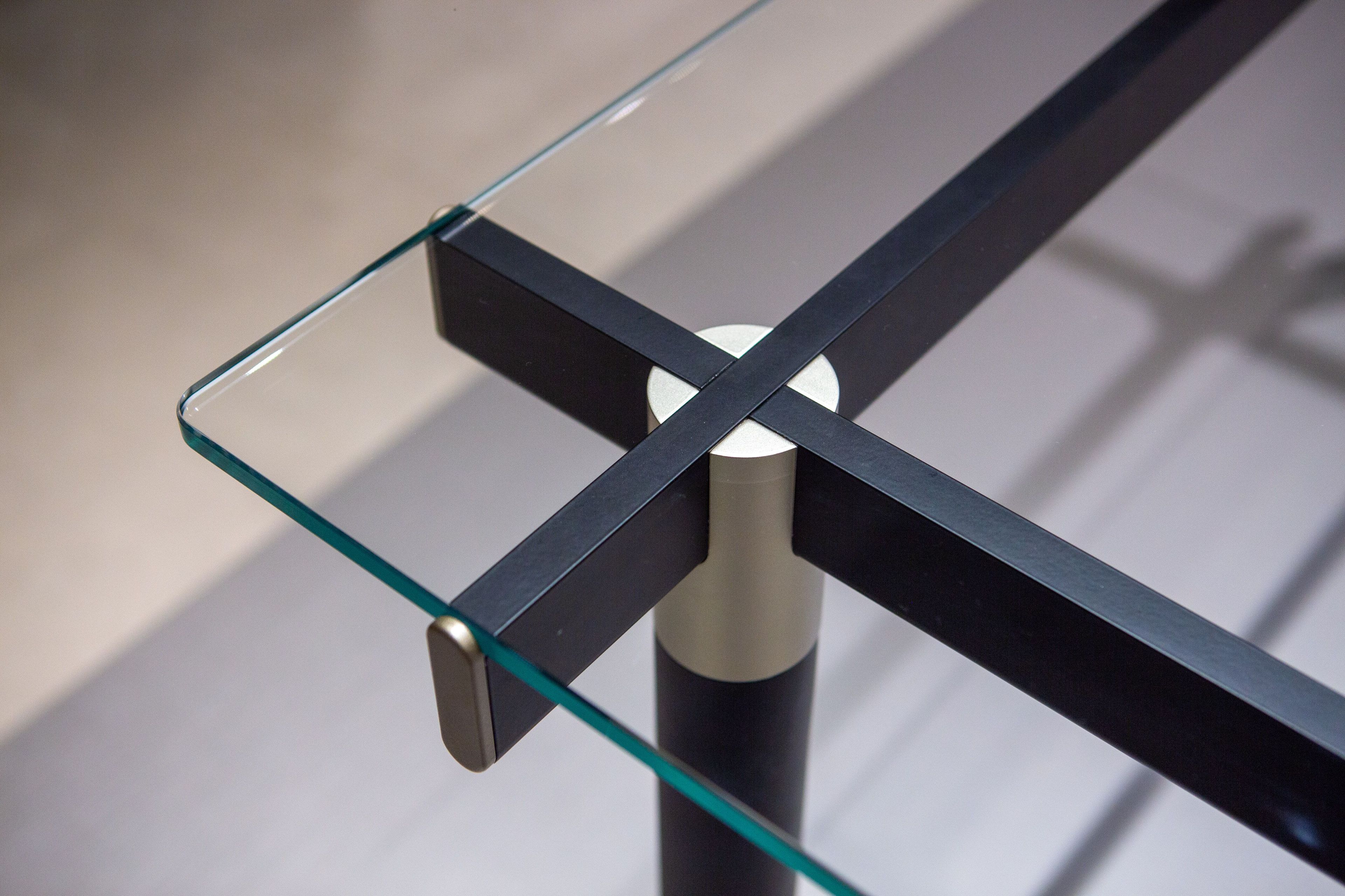 Прямоугольный стол для совещаний из стекла и металла FANTONI Decumano ARCH-00112180 - Вид №3
