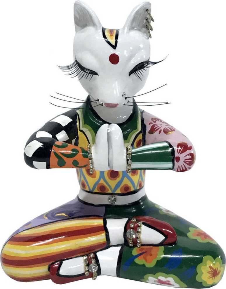 10649762 Goebel Скульптуpа Кот-йог "Садху" 15*12 Композит 