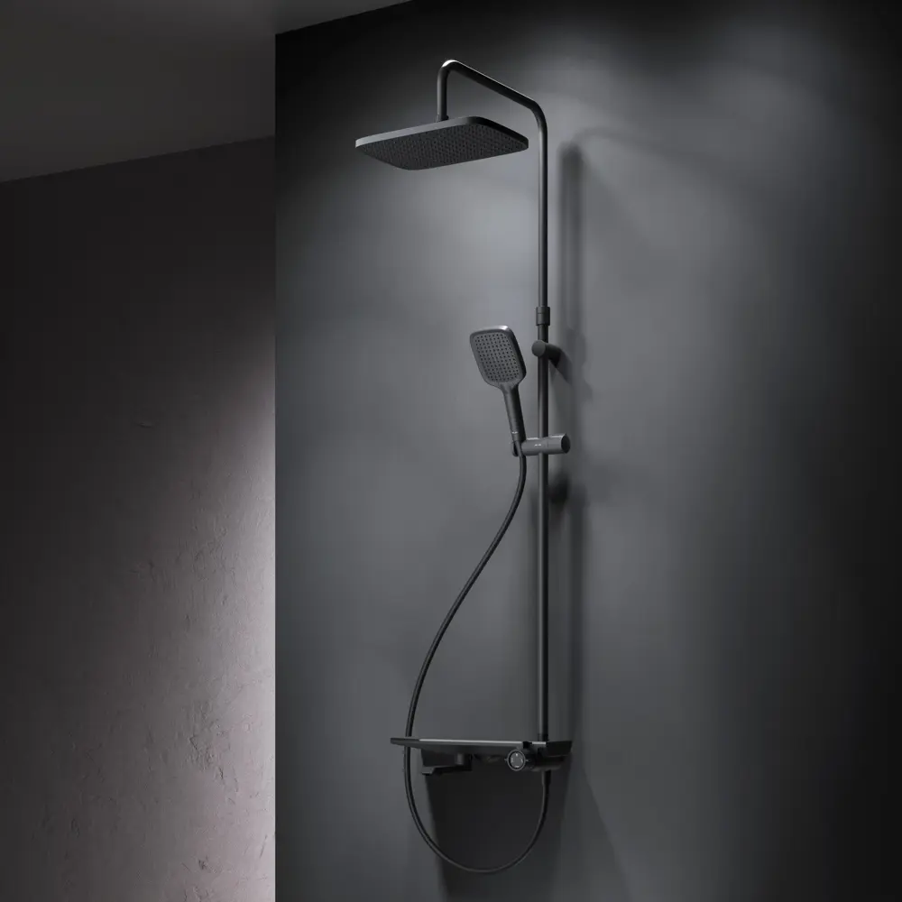 Душевая система AM.PM Flash — стильная черная с тремя режимами 89346525 STLM-0988079 - Вид №11