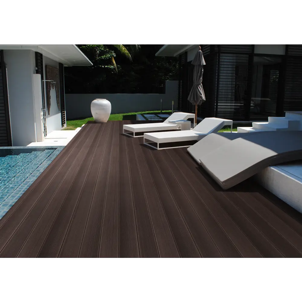 Террасная доска ДПК ITP цвет Венге 3000x162x26 мм вельвет 0.486 м² STLM-2108363 - Вид №2