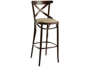 Высокий стул из бука с мягким сиденьем