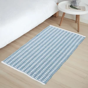 89371662 Коврик декоративный хлопок Брик IC-17583 см цвет 60x90 см цвет синий STLM-1535133