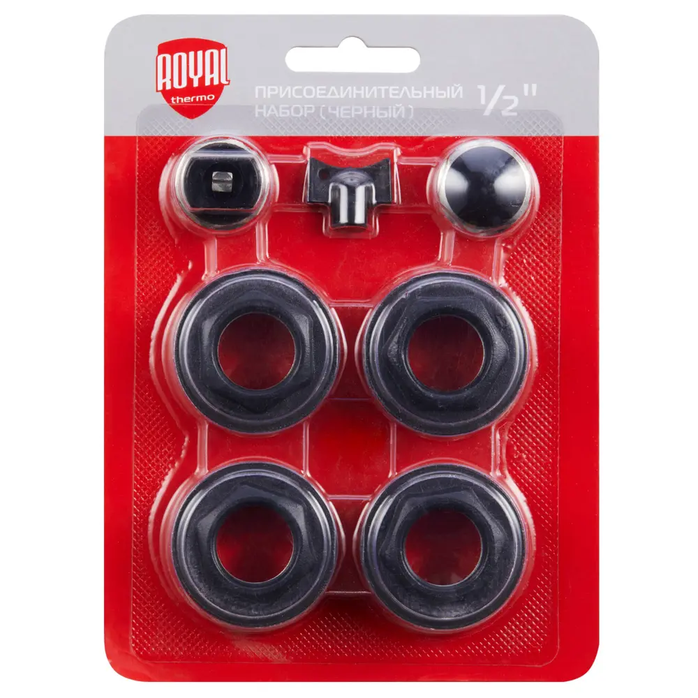 Монтажный комплект для радиатора Royal Thermo 1/2" сталь черный 7 шт STLM-2017549
