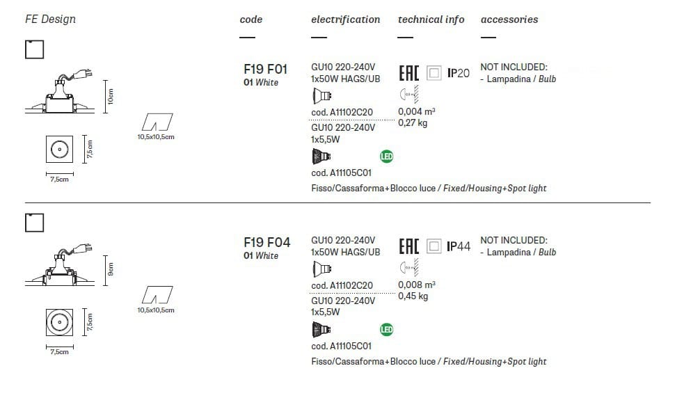 Металлический утопленный прожектор Fabbian Инструменты ARCH-00090883 - Вид №19