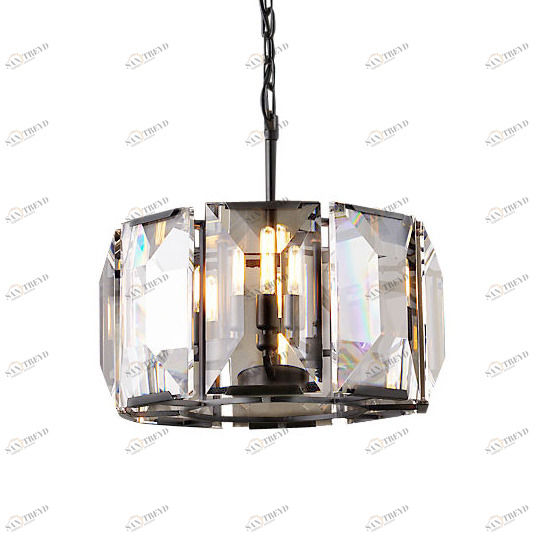 Подвесной светильник Harlow Crystal 3 от Delight Collection KR0354P-3 DELIGHT COLLECTION ДИЗАЙНЕРСКИЕ 243649 Прозрачный;черный 