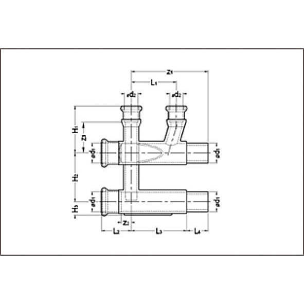 18581221222 SANHA 8581 пресс-распределитель в изоляции, ВПр, бронза 22x12x22 мм  - Вид №1