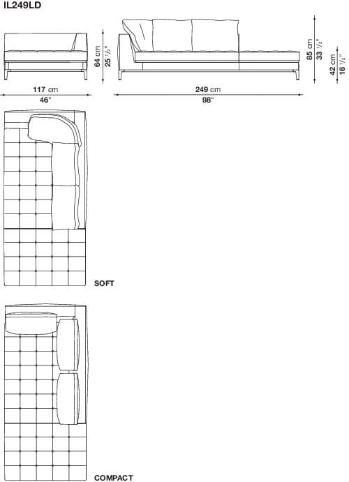 Угловой диван из ткани Maxalto Lucrezia Soft ARCH-00062457 - Вид №20