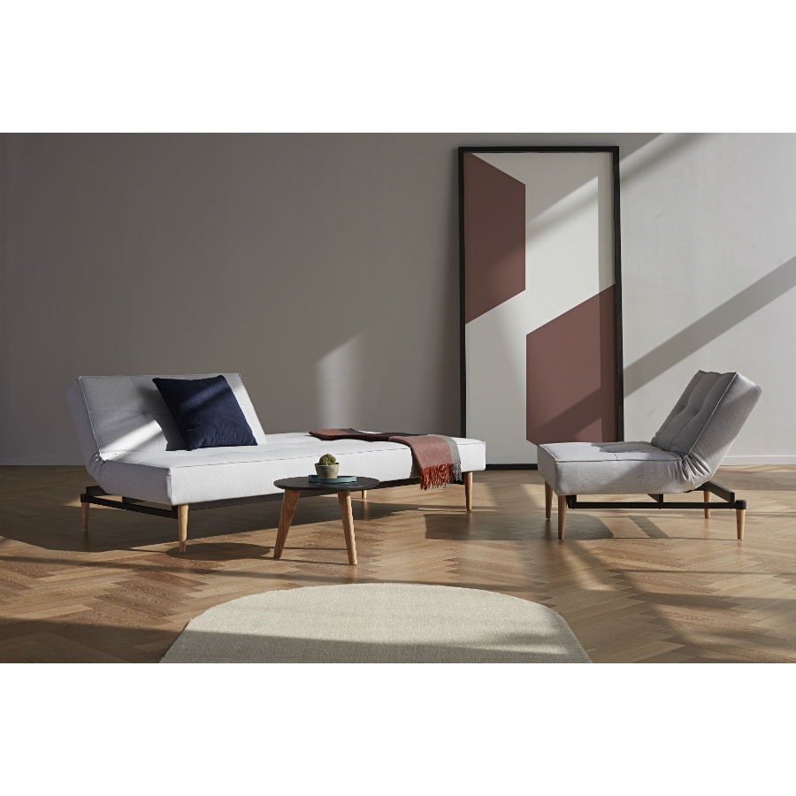 Диван Splitback с мягкими подлокотниками Sharp и хромированными ножками, голубой Innovation Living SPLITBACK525 - Вид №3