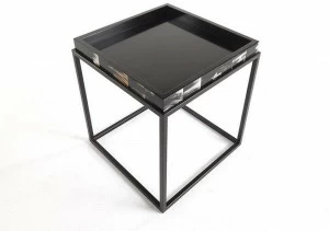 Gianfranco Ferré Home Квадратный стальной журнальный столик с подносом