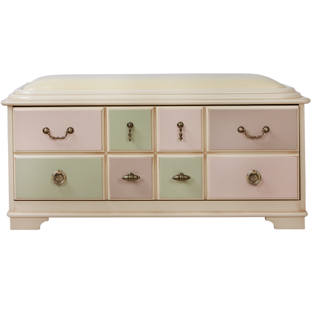 11534 Банкетка Пандора 2 с обувницей Айвори Акварель BOGACHO 4627139503460