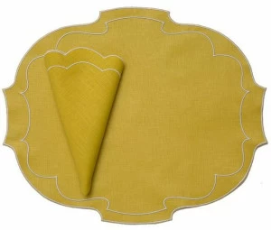 La Gallina Matta Салфетки из льна Parentesi oval