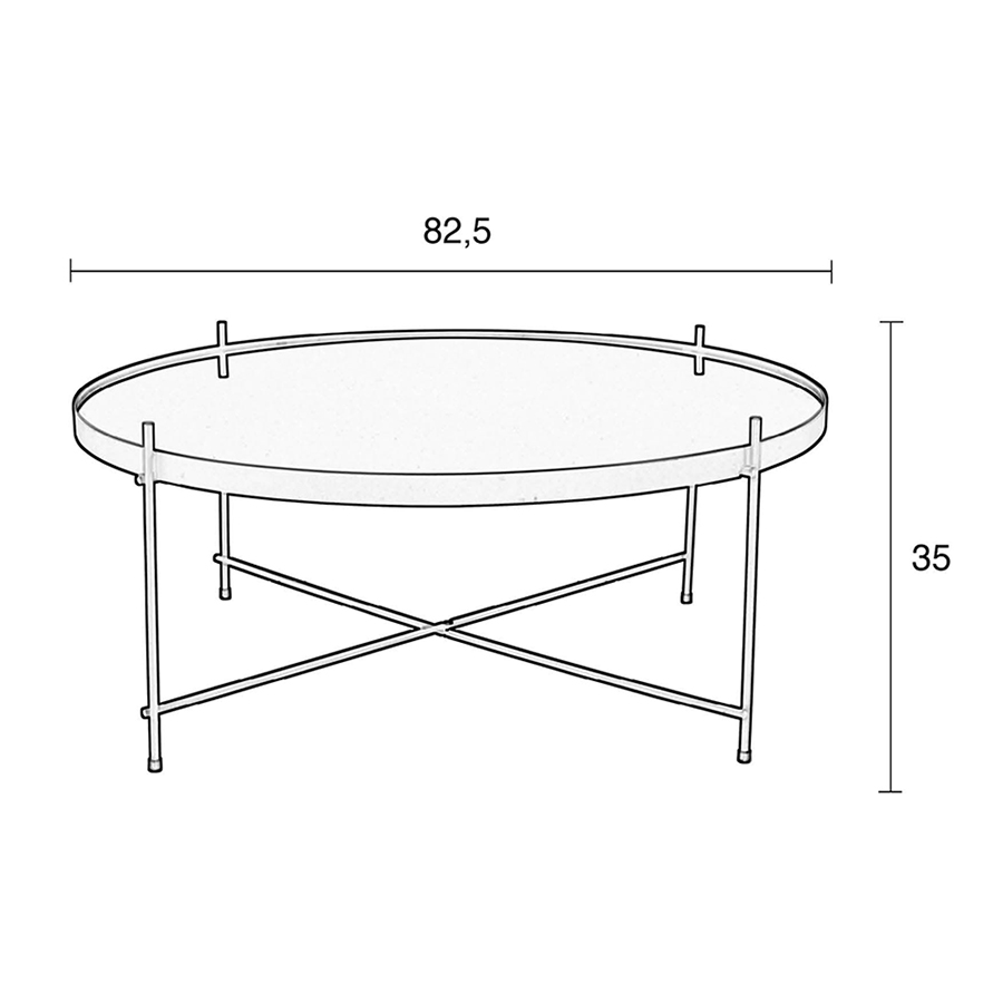 Стол журнальный Cupid XXL медный Zuiver 2300050 - Вид №6