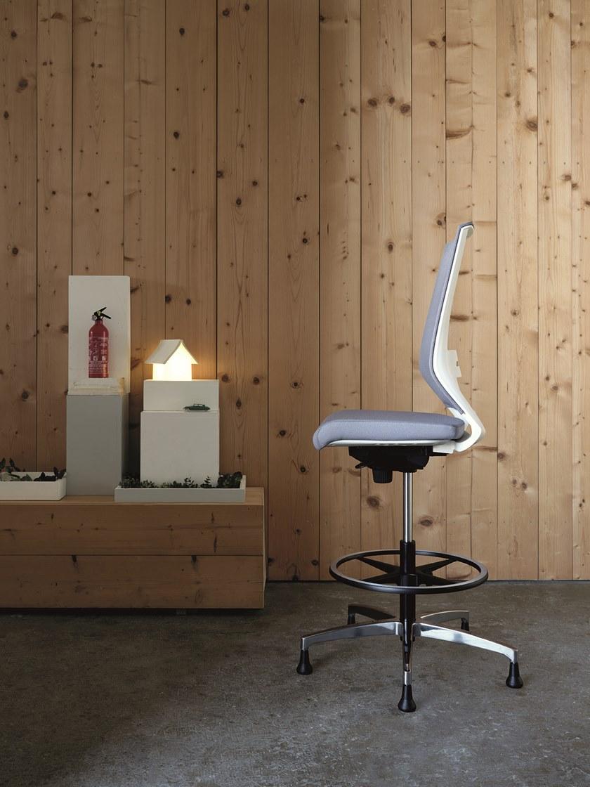 Linea Fabbrica 5-спицевый офисный табурет с подставкой для ног Logica white sun-id-1414209 - Вид №1