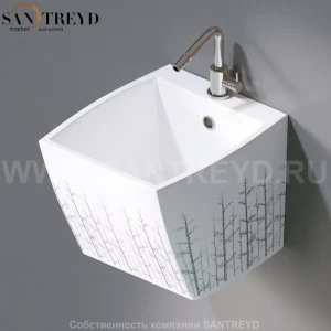 L253.405 Подвесная раковина настенная овальная A. e T. Italia SQUARE белая