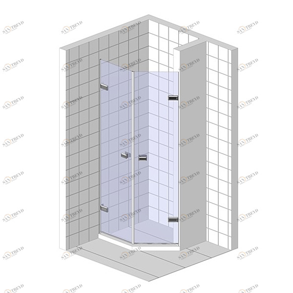 Душевые двери в нишу 120x200 GK-862G135C стекло прозрачное 6 мм GUTEWETTER TREND DOOR 120X200GK862G135C