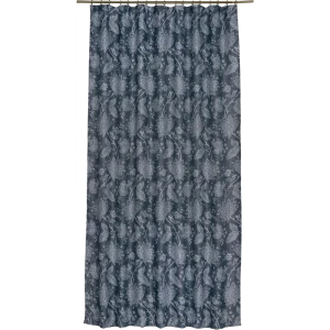 Штора на ленте «Королевский цветок» 160х260 см блэкаут цвет синий