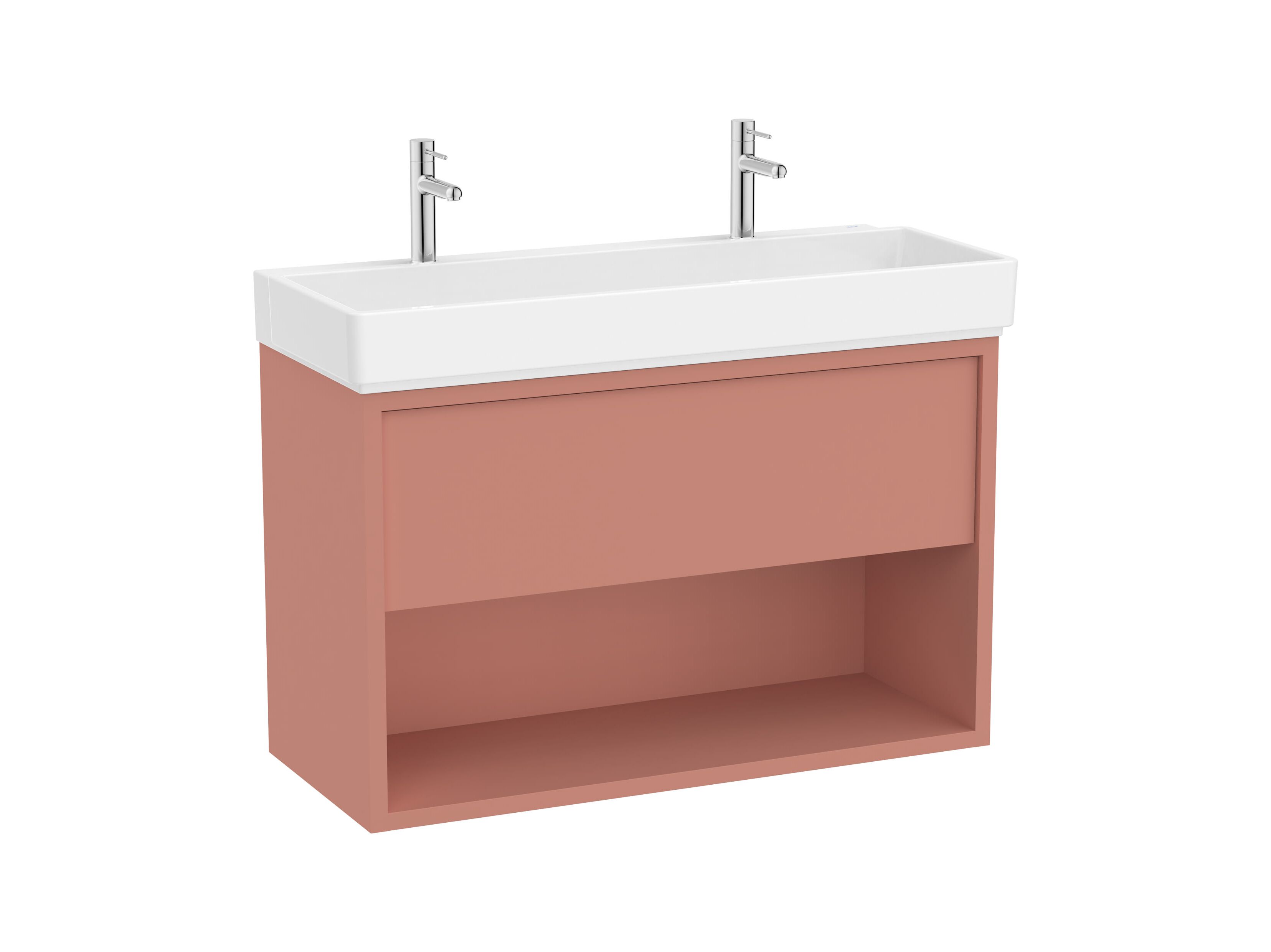 Деревянный двойной подвесной умывальник с ящиками Roca ARCH-00061202