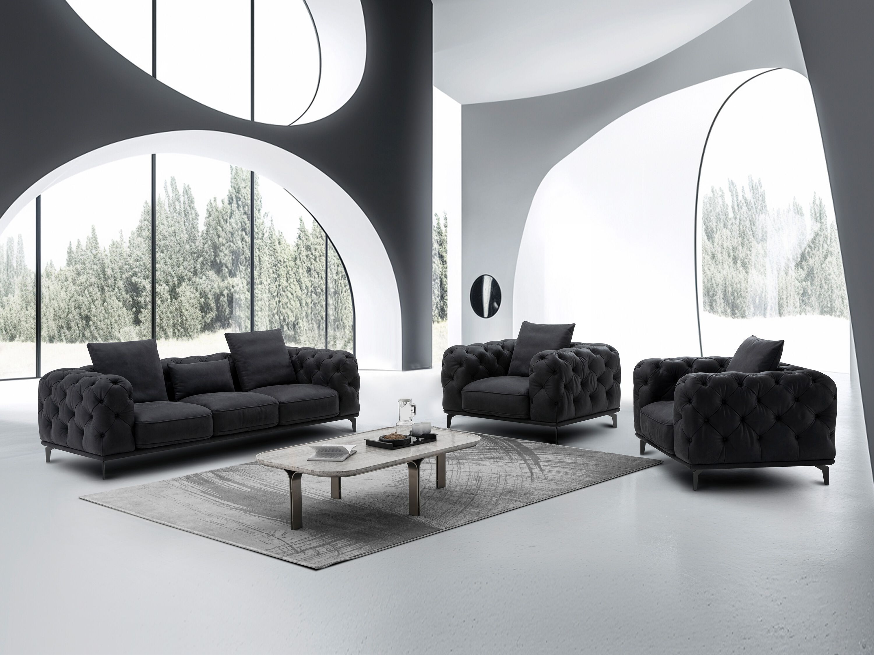 Кожаное кресло с подлокотниками CAMPO DE' FIORI эпоха ARCH-00034708 - Вид №3