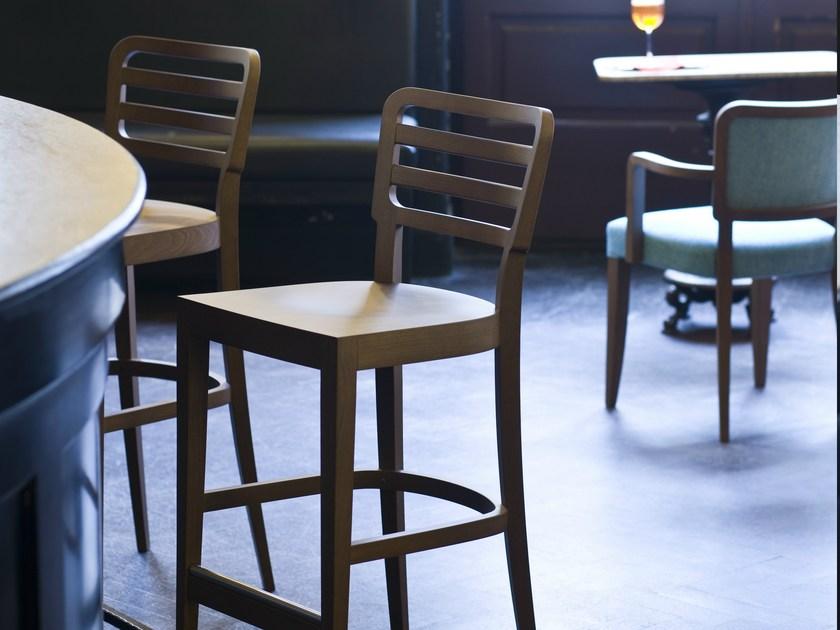 Very Wood Высокий деревянный табурет с подставкой для ног Wiener sun-id-1430901 - Вид №1