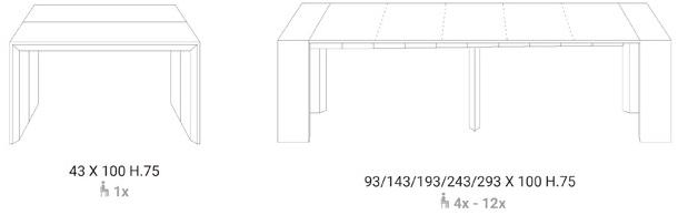 Ozzio Italia Выдвижная прямоугольная хрустальная консоль sun-id-1417353 - Вид №7