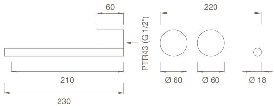 Ceadesign Группа из 2 смесителей открытого / закрытого типа Opus Ops 10 - Вид №1