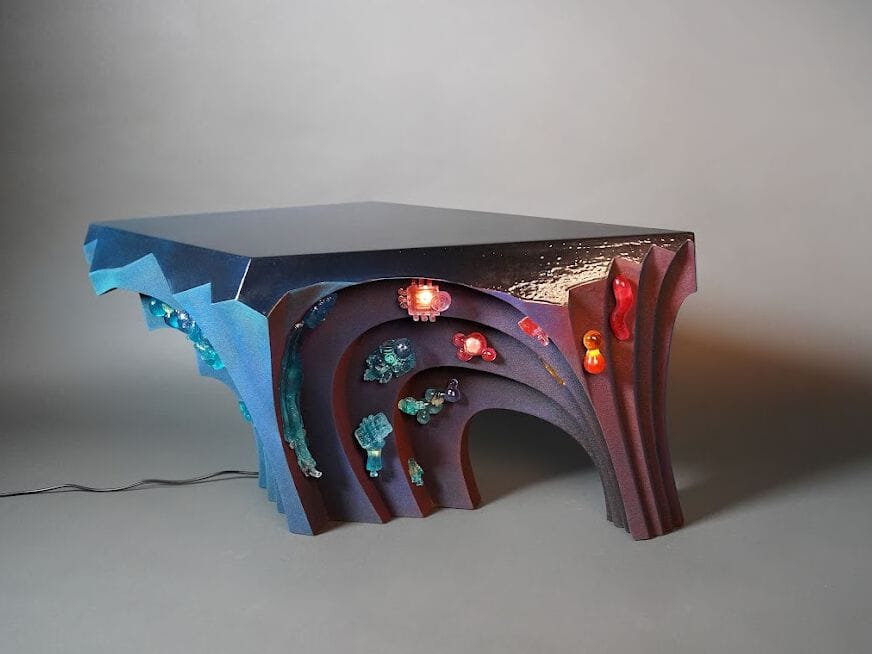 Журнальный столик из кварцевого песка и смолы LO Contemporary Oniric ARCH-00051581