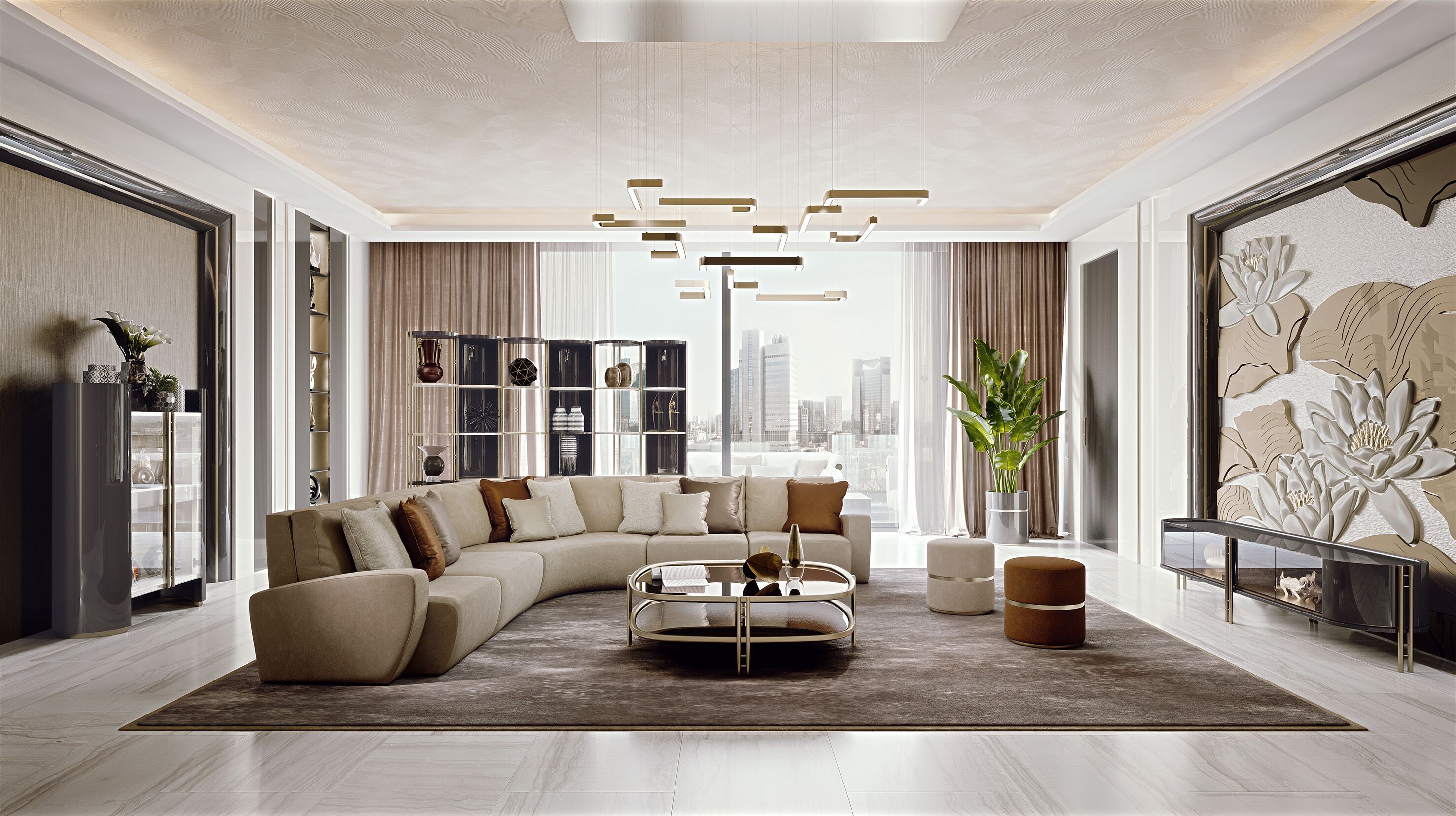 Зеркальный стеклянный квадратный журнальный столик Bizzotto Italia Atmosphera ARCH-00098270 - Вид №1