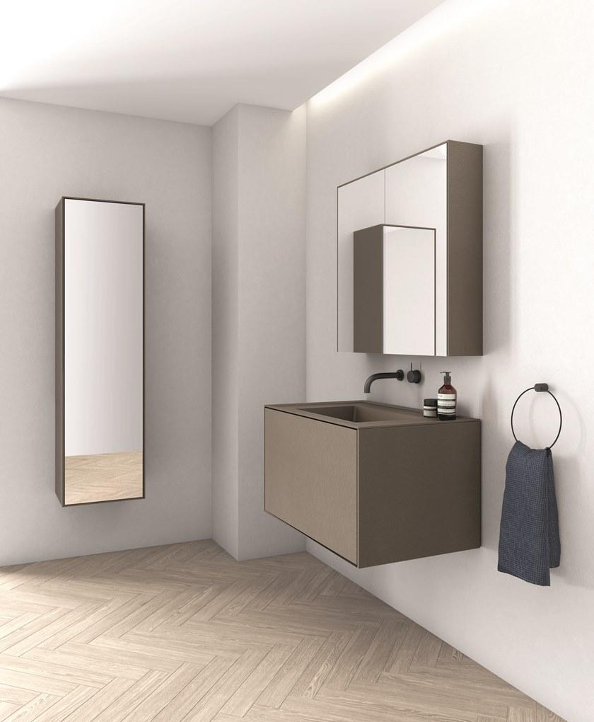 Fiora Настенная тумба под умывальник с ящиками Bloc sun-id-1492187 - Вид №5