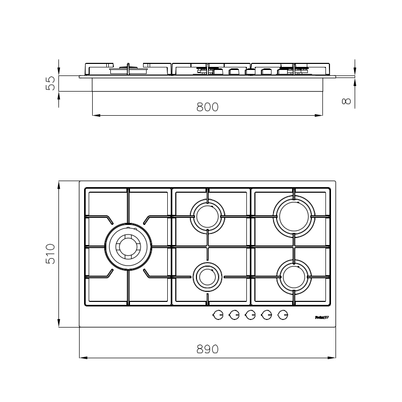 7006082 Варочная панель Urban 7006082 Fosterspa  - Вид №1