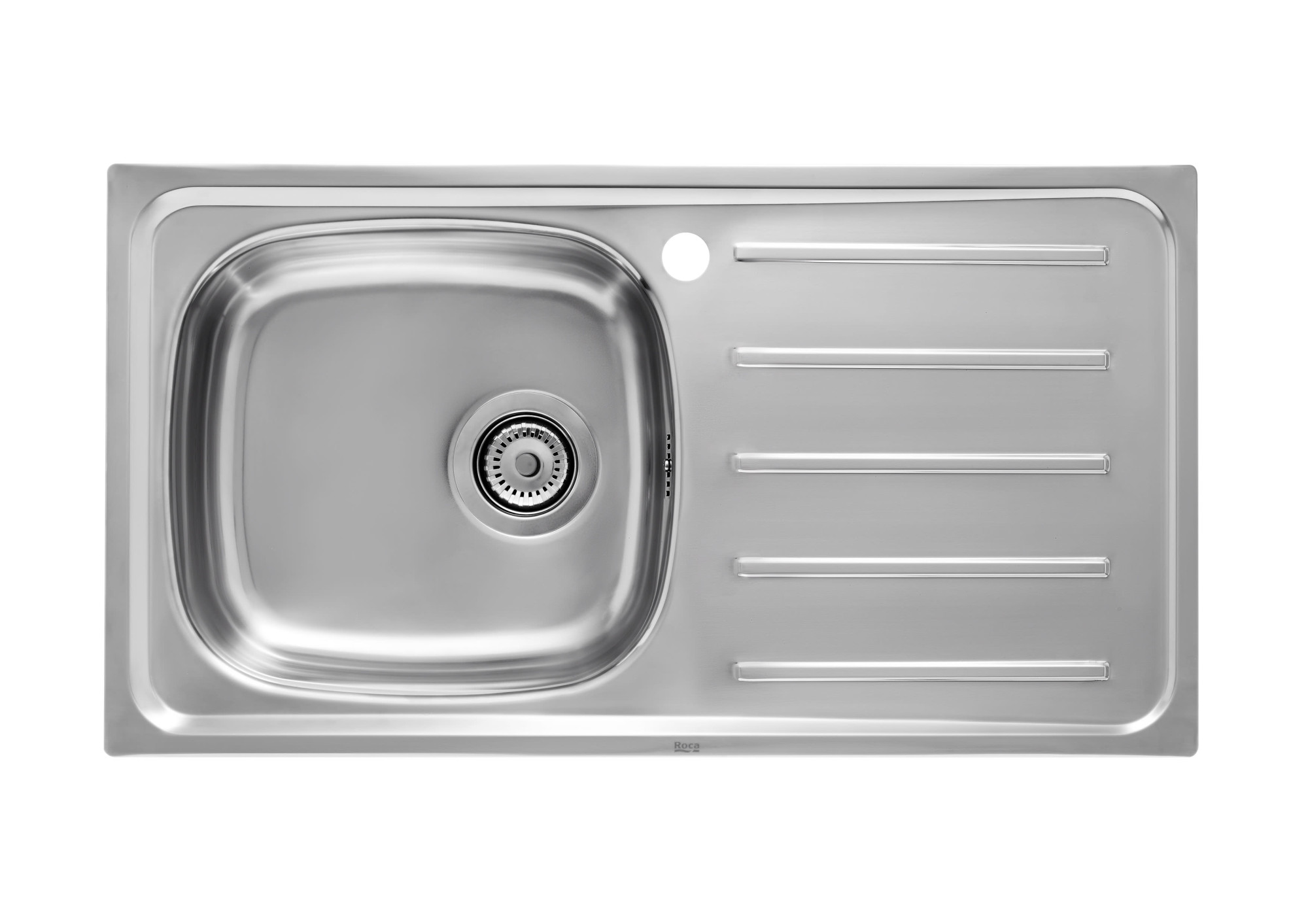 A870H30901 Раковина с 1 чашей из нержавеющей стали и сушилкой справа ROCA E