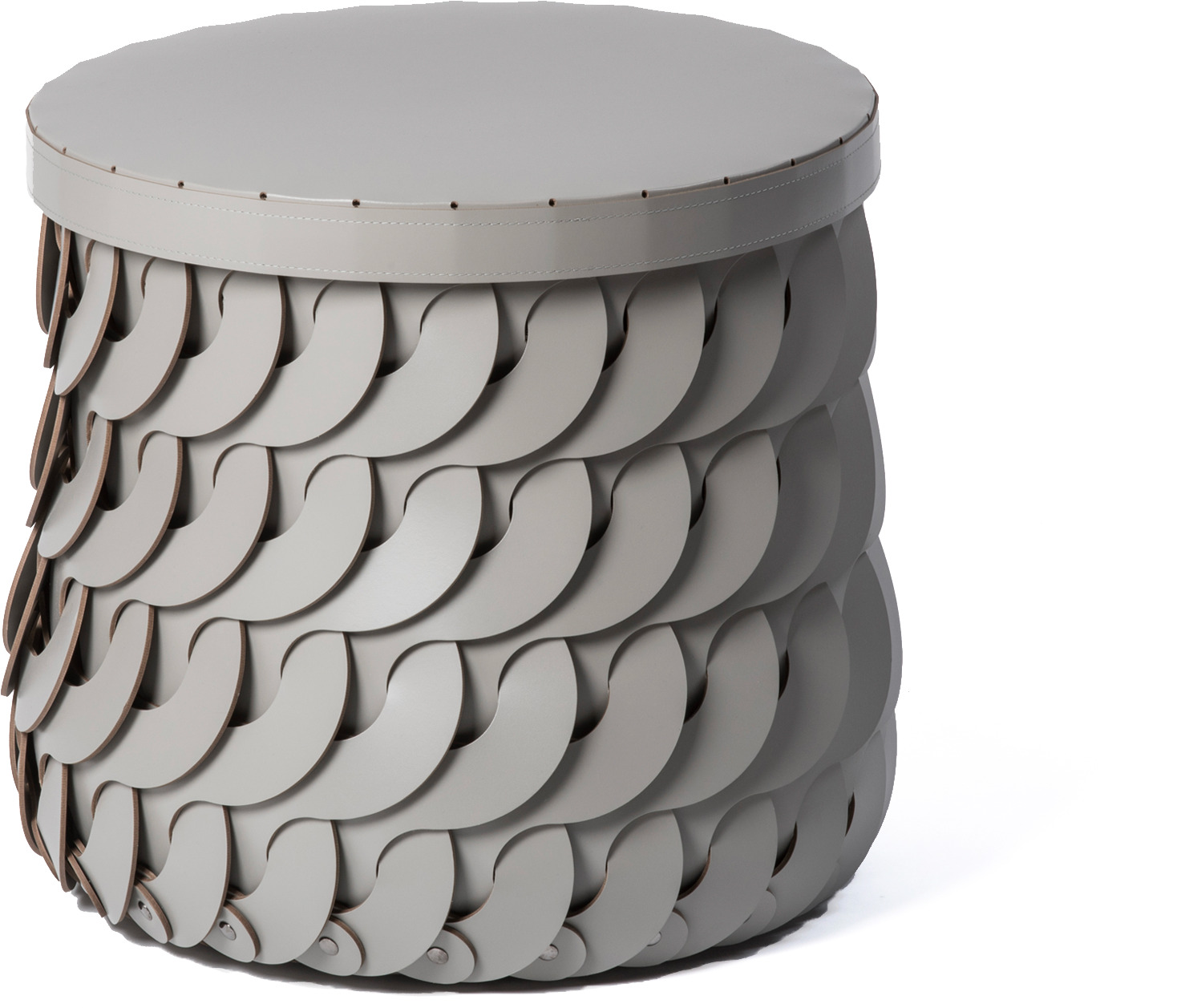 Высокая корзина Alicante - Ø 45XH44 см / регенерированная кожа_кремовый