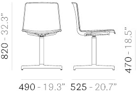 Pedrali Мягкое кресло с 4-мя спицами Tweet 893f/2 - Вид №6