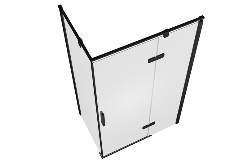 Душевое ограждение (R-open) одна распашная дверь BLACKLINE BS120.3113AB bravat  - Вид №4