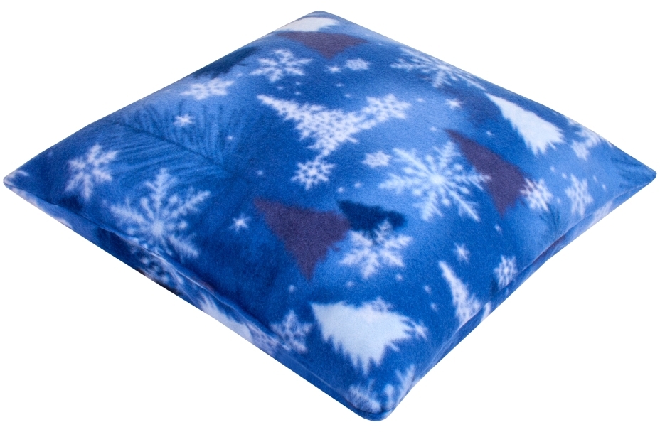 90189503 Подушка WPNY44-Зима_11, 40x40 см, цвет синий STLM-0126431 WELLNESS