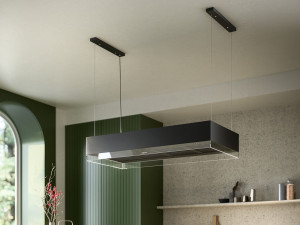 Островная вытяжка с активированным углем со встроенным освещением