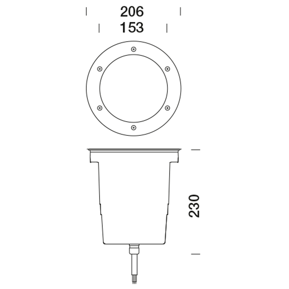 8030511 Встраиваемый в пешеходный пол Platek MEDIO  MEDIO - LED 3000K 18°  - Вид №3