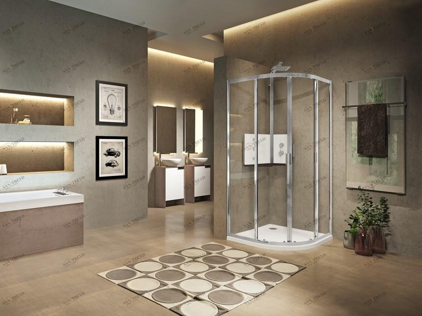 NOVELLINI Полукруглая душевая кабина с раздвижной дверью Lunes 2.0 sun-id-1427732