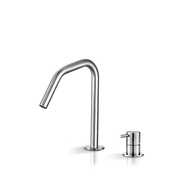 DEC101L Смеситель для раковины на 2 отверстия Linki DECO, Полированная сталь