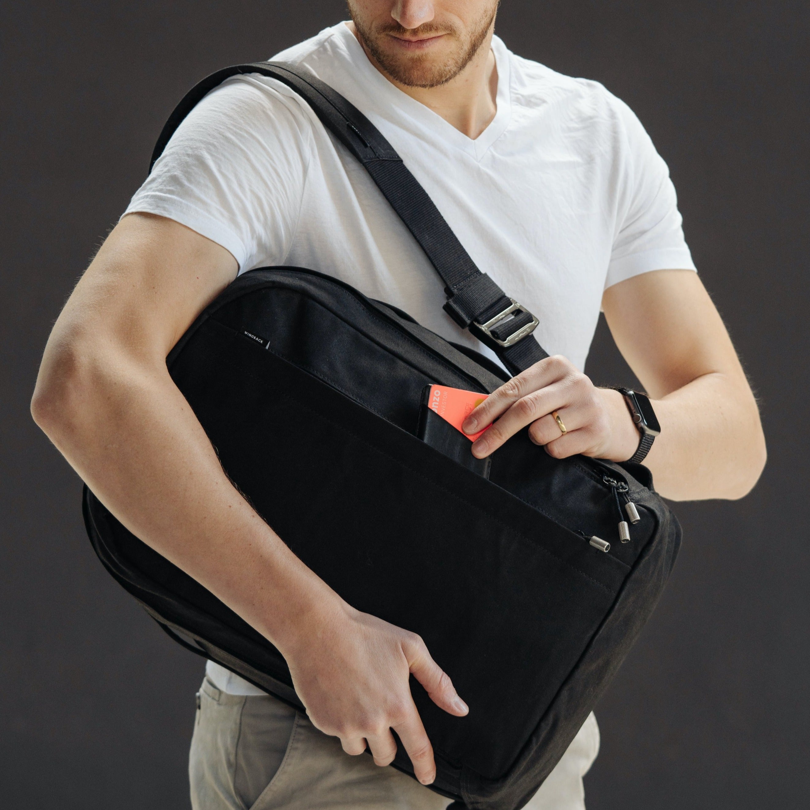 W301BLA-SAN-STE Ежедневная упаковка 21 л - песок / нержавеющая сталь Wingback  - Вид №15