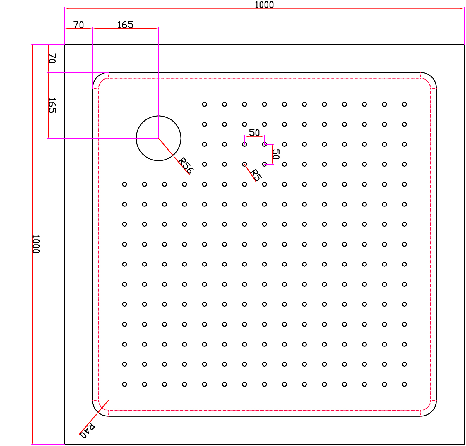 Акриловый поддон CEZARES TRAY-A-A-100-15-W  - Вид №1